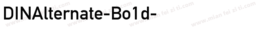 DINAlternate-Bo1d字体转换