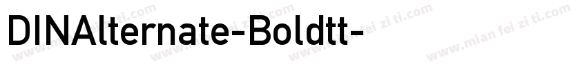 DINAlternate-Boldtt字体转换