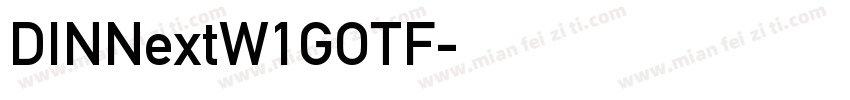 DINNextW1GOTF字体转换