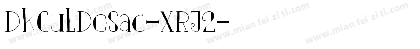 DkCulDeSac-XRJ2字体转换