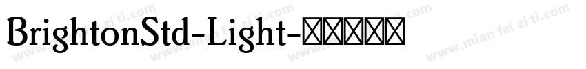 BrightonStd-Light字体转换