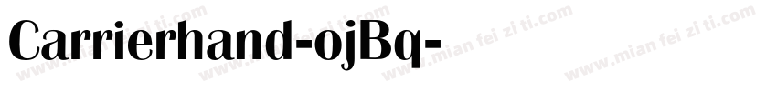 Carrierhand-ojBq字体转换