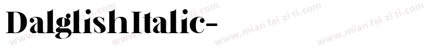DalglishItalic字体转换