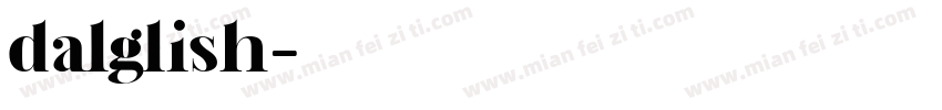 dalglish字体转换