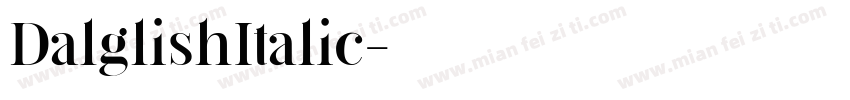DalglishItalic字体转换