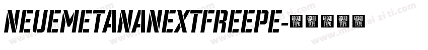 NeueMetanaNextFreePe字体转换