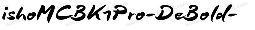 ishoMCBK1Pro-DeBold字体转换