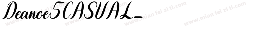 Deanoe5CASUAL字体转换