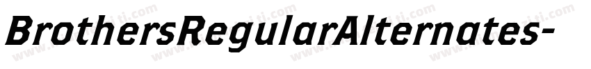 BrothersRegularAlternates字体转换