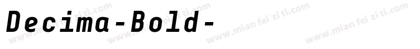 Decima-Bold字体转换