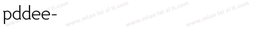 pddee字体转换