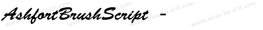 AshfortBrushScript常规字体转换