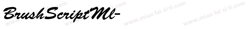 BrushScriptMl字体转换