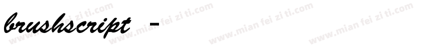 brushscript字库字体转换