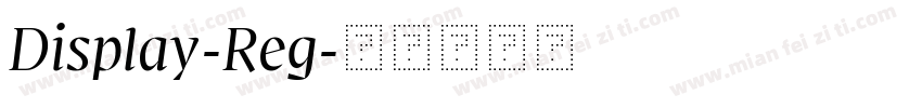 Display-Reg字体转换