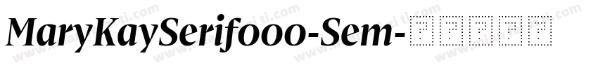 MaryKaySerif000-Sem字体转换