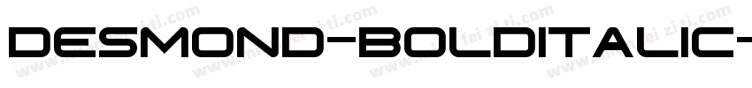 Desmond-BoldItalic字体转换