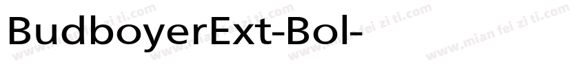 BudboyerExt-Bol字体转换