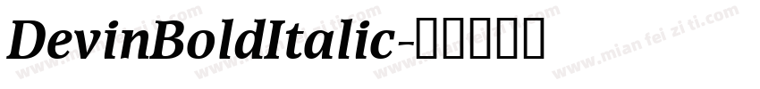 DevinBoldItalic字体转换