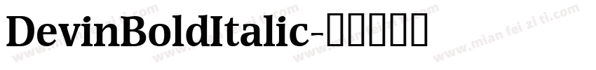 DevinBoldItalic字体转换