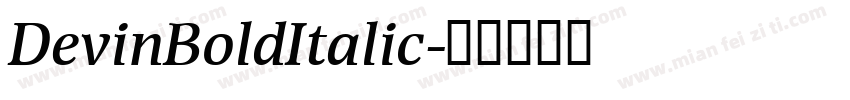 DevinBoldItalic字体转换