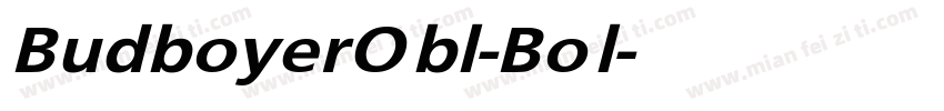 BudboyerObl-Bol字体转换