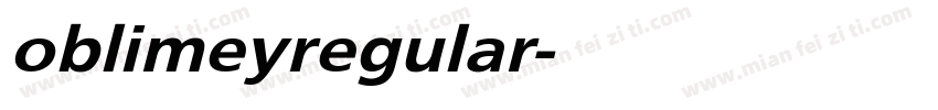oblimeyregular字体转换