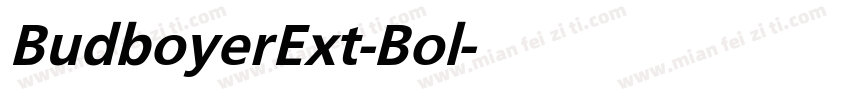 BudboyerExt-Bol字体转换