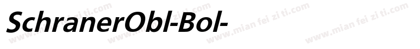 SchranerObl-Bol字体转换