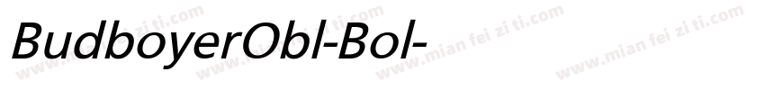 BudboyerObl-Bol字体转换