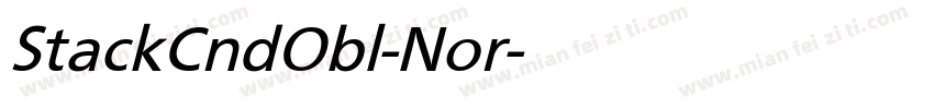 StackCndObl-Nor字体转换