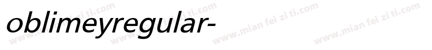 oblimeyregular字体转换