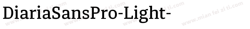 DiariaSansPro-Light字体转换