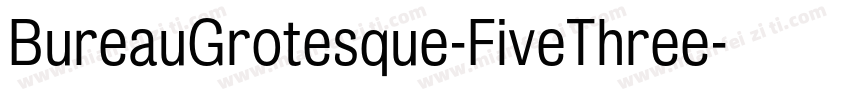 BureauGrotesque-FiveThree字体转换