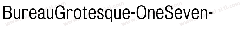 BureauGrotesque-OneSeven字体转换