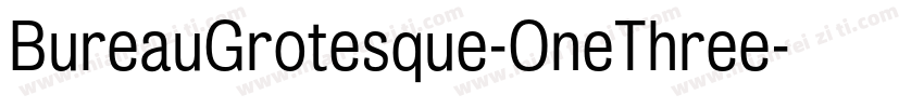 BureauGrotesque-OneThree字体转换