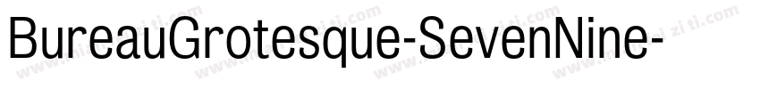 BureauGrotesque-SevenNine字体转换
