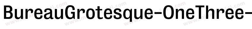 BureauGrotesque-OneThree字体转换