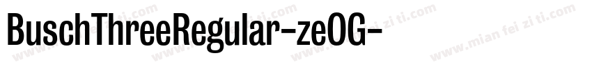 BuschThreeRegular-zeOG字体转换