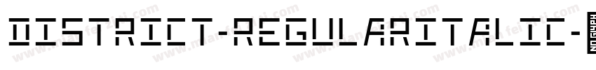 District-RegularItalic字体转换