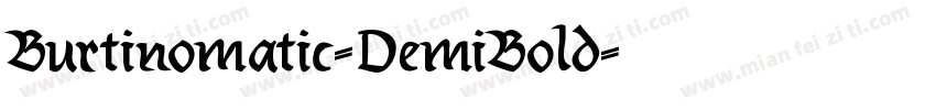 Burtinomatic-DemiBold字体转换