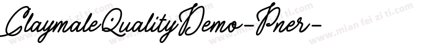 ClaymaleQualityDemo-Pner字体转换