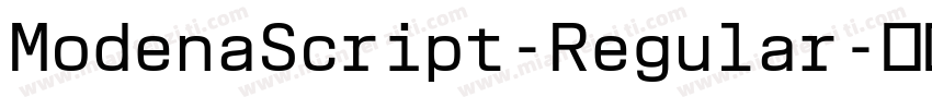 ModenaScript-Regular字体转换