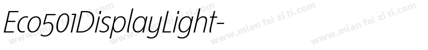 Eco501DisplayLight字体转换