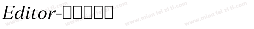 Editor字体转换