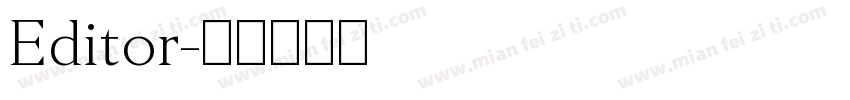 Editor字体转换