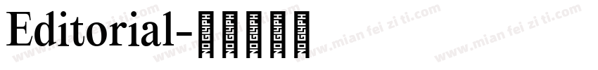Editorial字体转换