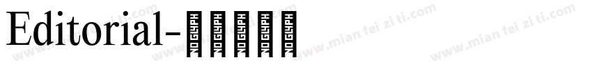 Editorial字体转换