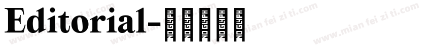 Editorial字体转换