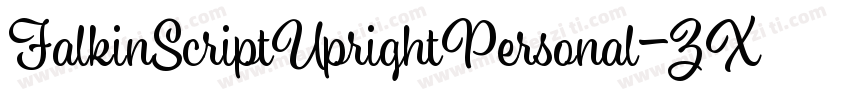FalkinScriptUprightPersonal-ZXL8字体转换